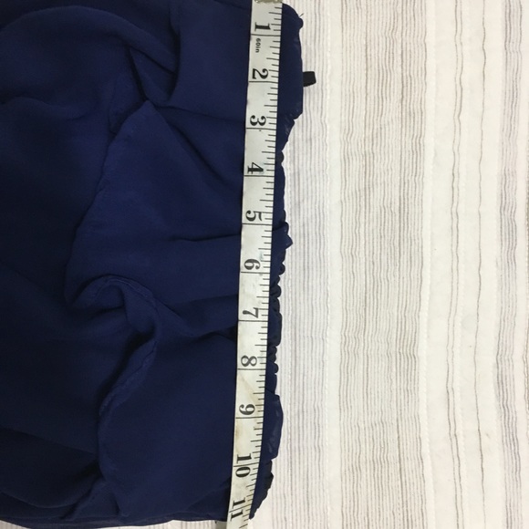 Blue pleated strapless dress - Picture 8 of 8